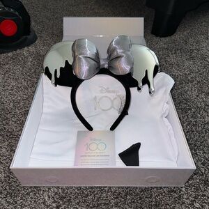 Disney100 Years Platinum Drip Celebration Minnie Mouse Ear Headband - NEW